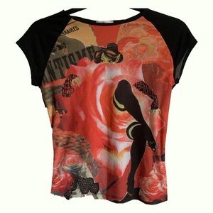 💕Early 2000s Vintage Grunge Tee W/ Sheer Back